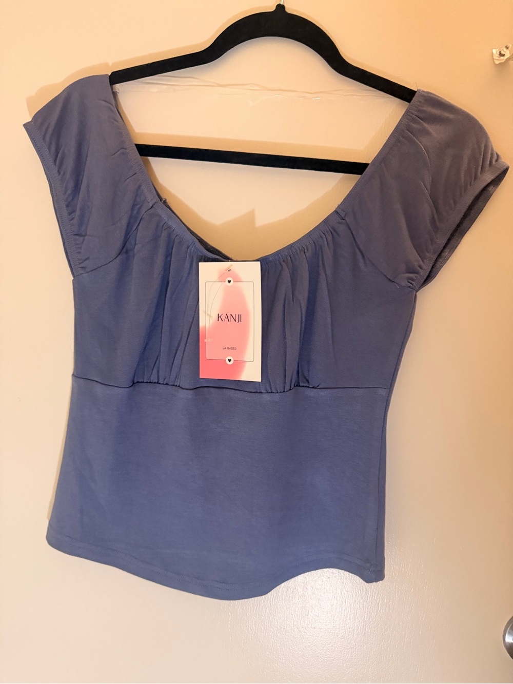 Womens Scoop Neck Tank Top in Periwinkle Blue